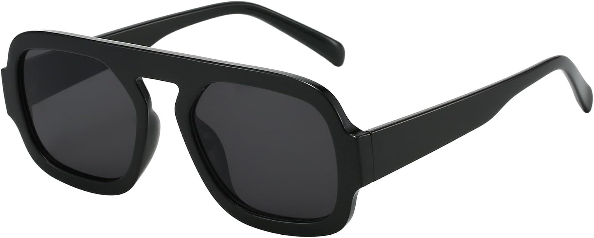 Trendy Square Aviator Sunglasses for Women Flat Top Designer Stylish Frame Sun Glasses Vintage Sh... | Amazon (US)