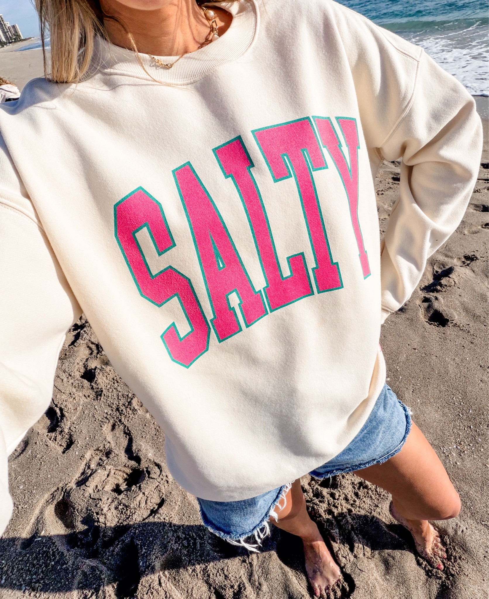 SALTY sweatshirt🐚☀️

#LTKgrwm #LTKdayinmylife #LTKSwim