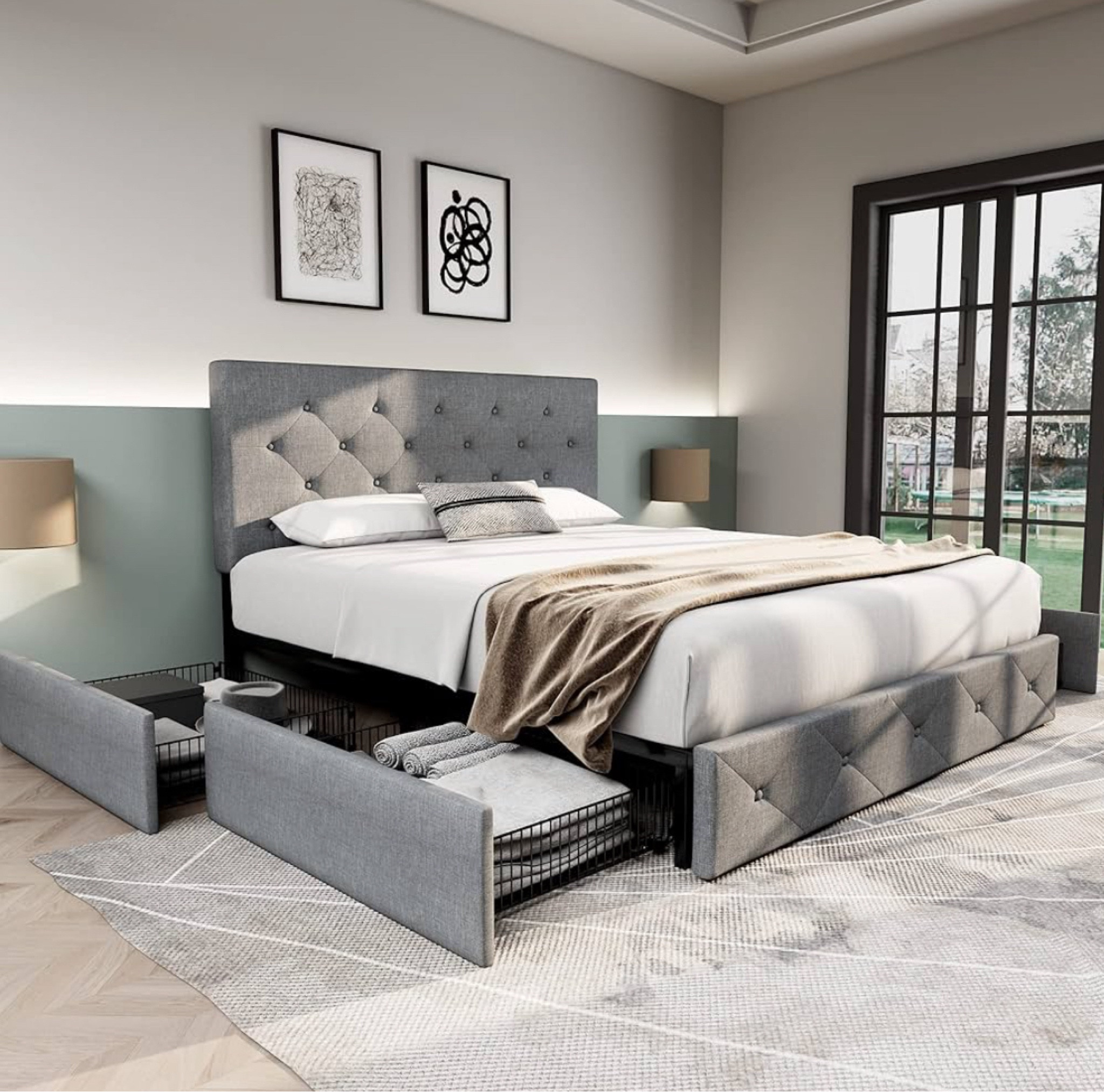 Upholstered Platform Bed frame with under storage under $200 

#beds #bedrooms #bedframes #Amazonprimeday #amazonfinds

#LTKHome #LTKxPrimeDay