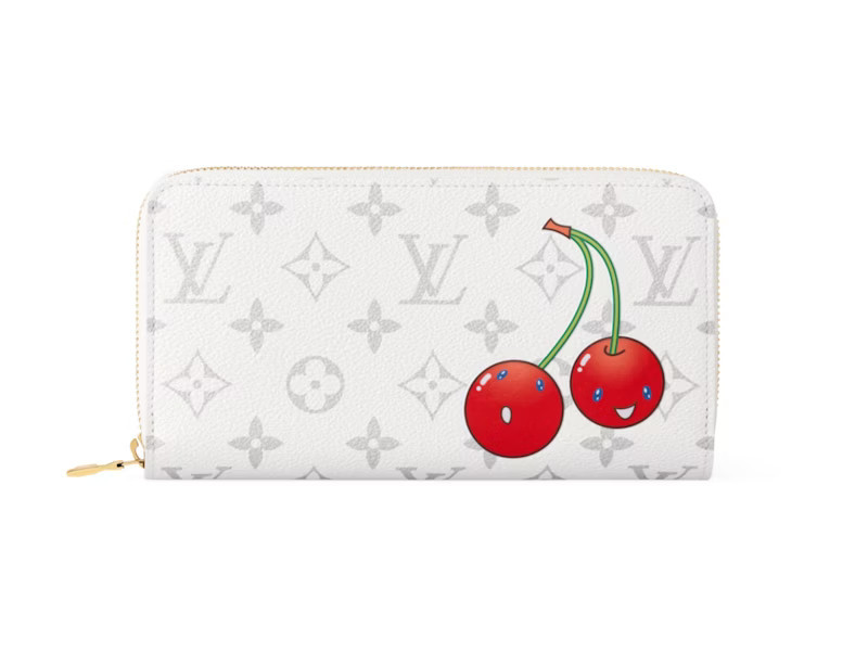 Women's Louis Vuitton x Takashi Murakami Cherry Zippy Wallet in White Monogram | StockX