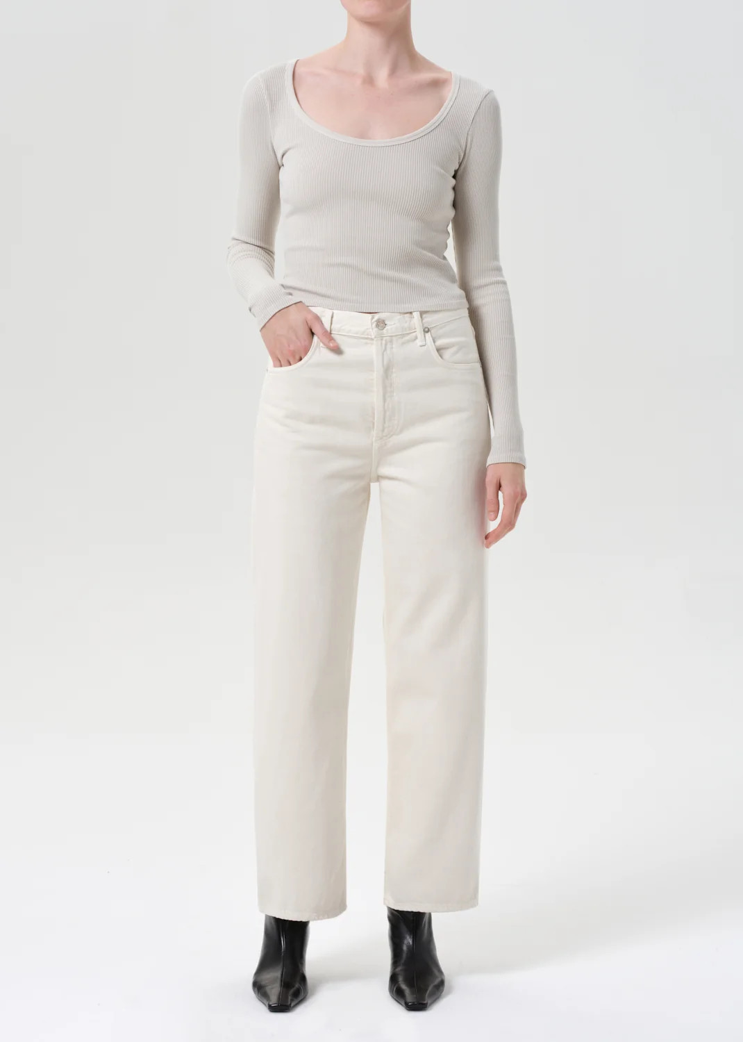 Ren Jean in Brown Rice | AGOLDE