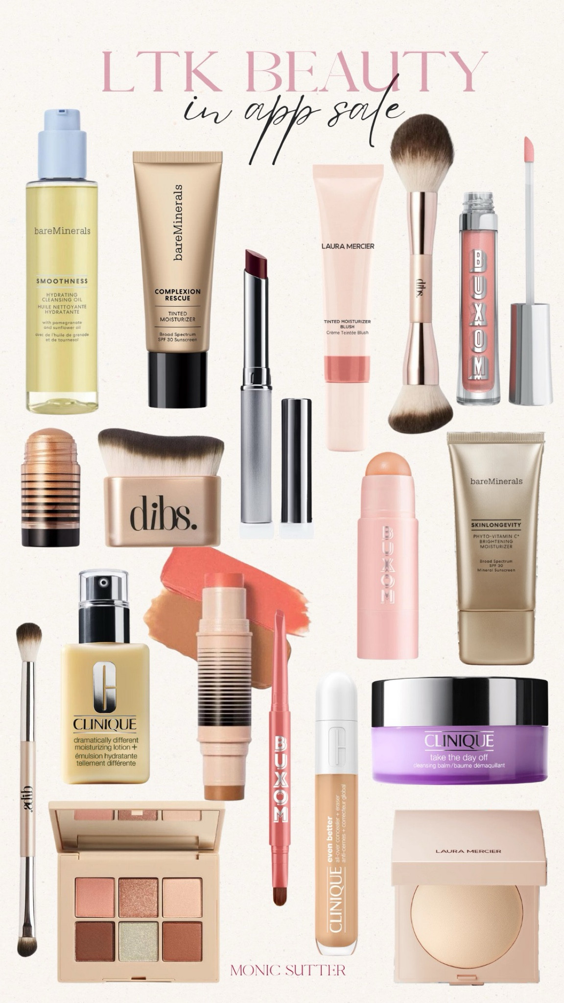 LTK BEAUTY SALE 🛍️🚨 shop them through the LTK app with these codes: 

Dibs discount - 20% off with code “LTK”
BareMinerals discount - 25% off with code” LTK25”
Buxom discount - 20% off with code “LTK20”

LTK beauty sale - beauty on sale - bestselling makeup - trendy beauty - summer skincare 

#LTKSaleAlert #LTKBeauty #LTKSeasonal