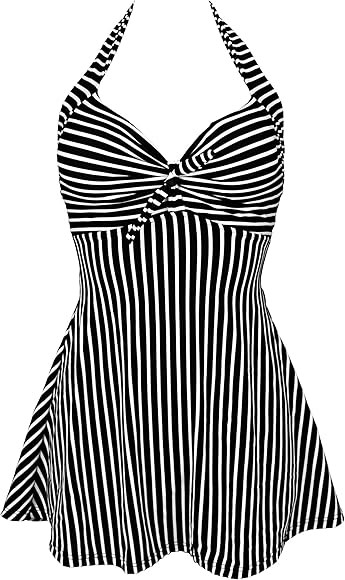 COCOSHIP Vintage Sailor Pin Up Swimsuit Retro One Piece Skirtini Cover Up Swimdress(FBA) | Amazon (US)