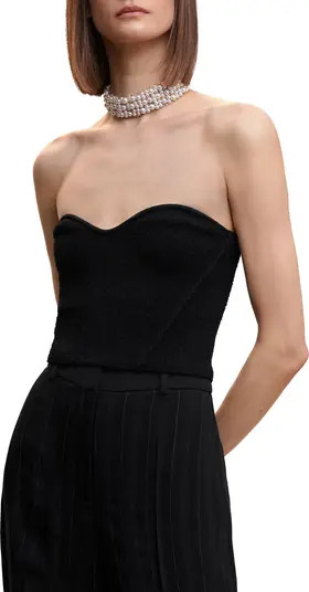 Strapless Tweed Corset Top | Nordstrom