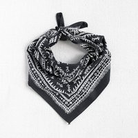 Black Bandana, Screen Printed, Geometric Diamond Pattern, Bandana For Women & Men, All Cotton Scarf, Utilitarian Gift, USA Made | Etsy (US)