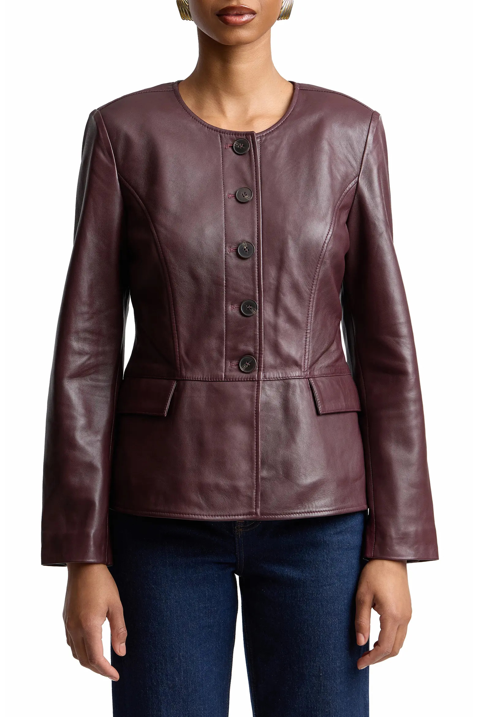 Peplum Leather Jacket (Women) | Nordstrom | Nordstrom