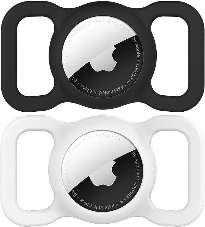 Airtag Dog Collar Holder(2 Pack) for Apple Airtags Anti-Lost Air Tag Holder Case Compatible with ... | Amazon (US)