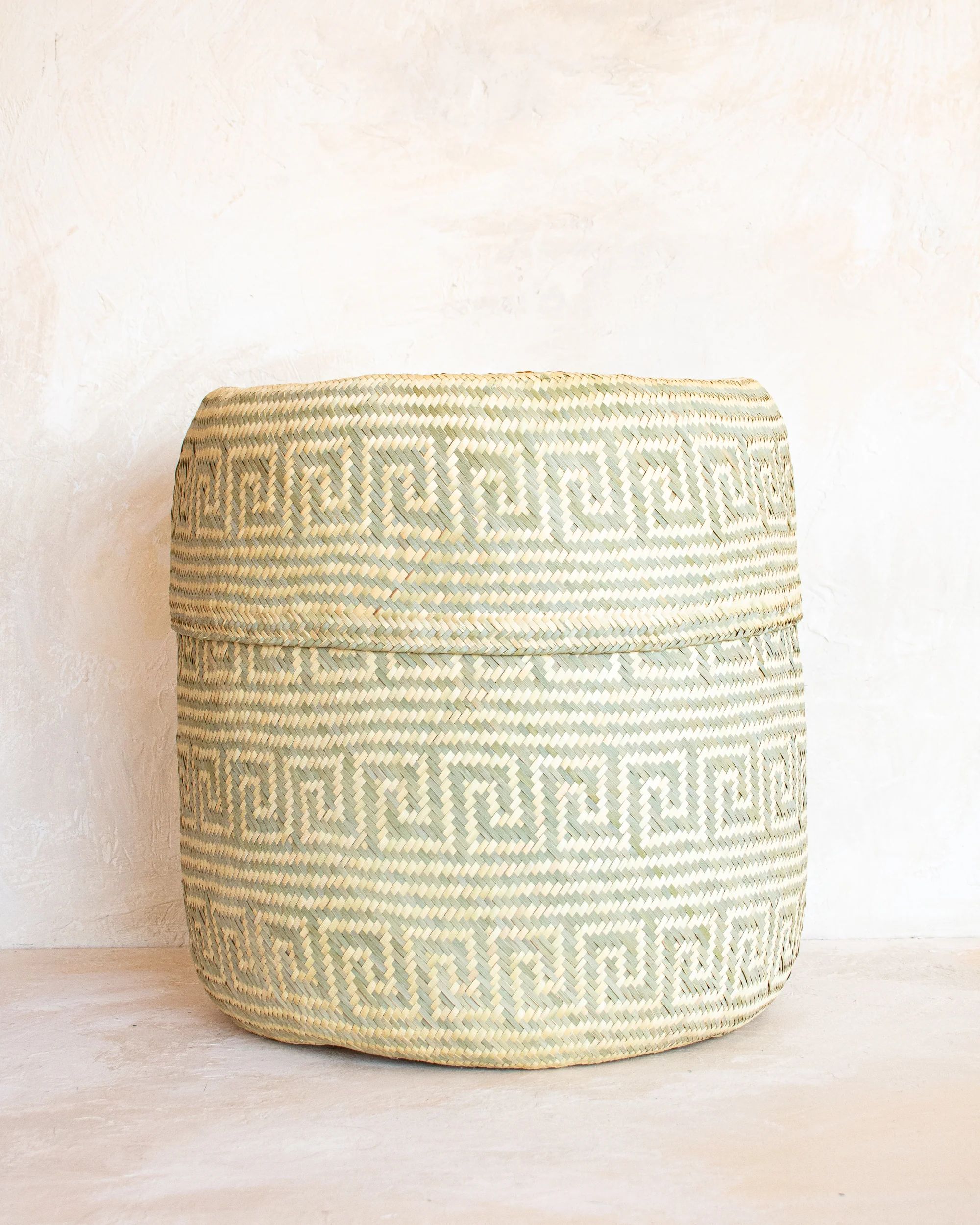 Large Oaxacan Woven Basket - Sage | MINNA