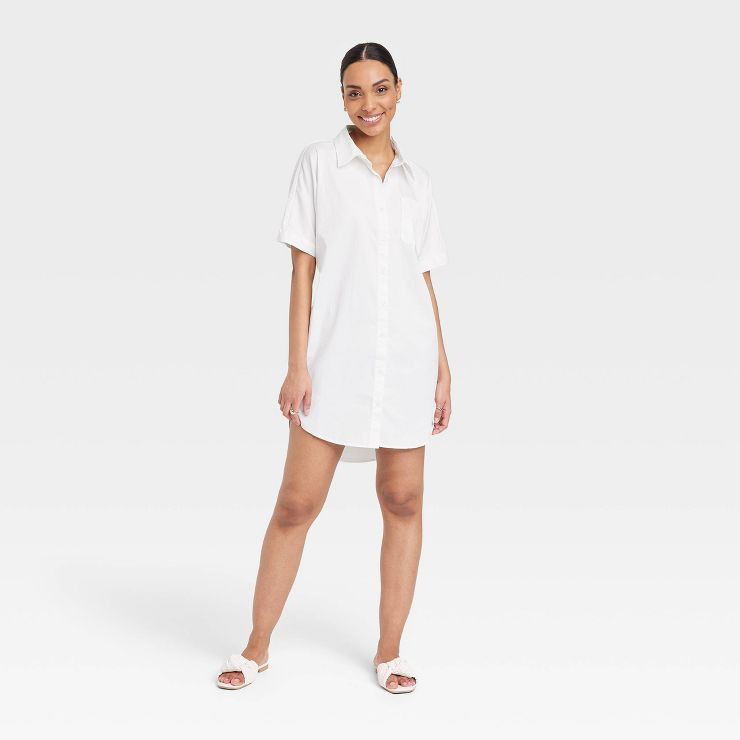 Women's Short Sleeve Shirtdress - A New Day™ | Target