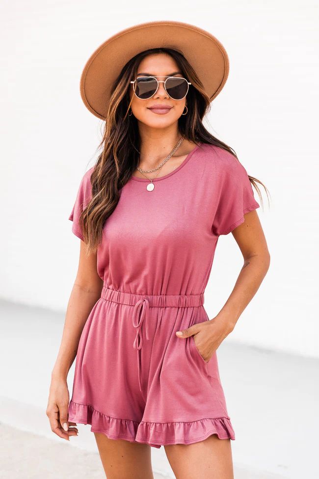 Anything You Need Rose Romper | The Pink Lily Boutique