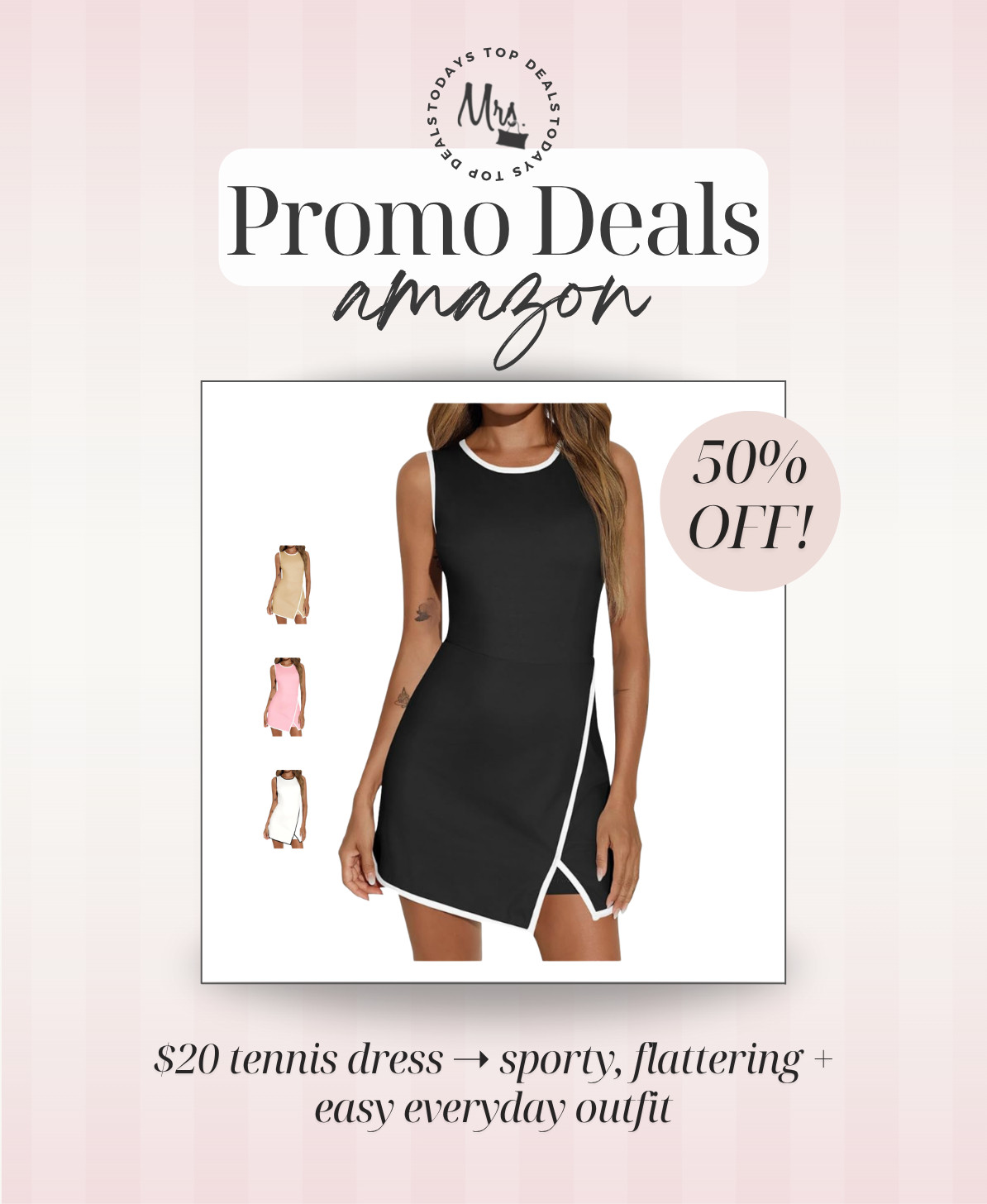 $20 tennis dress ➝ sporty, flattering + easy everyday outfit 

 #LTKootd #LTKmomlife #LTKSaleAlert