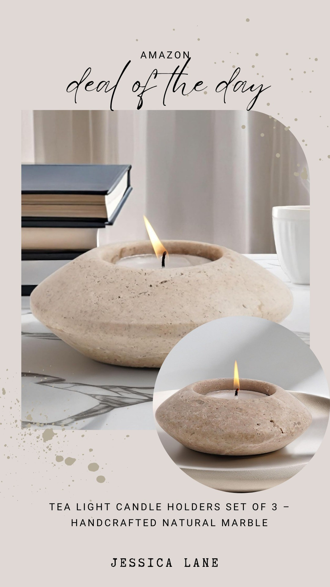 This marble tea light holder set is perfect for adding a touch of elegance to any dinner table or mantel. It's handcrafted from natural stone, so each piece is unique.#marbledecor #candleholder #homedetails #homestyling

#LTKSaleAlert #LTKHome