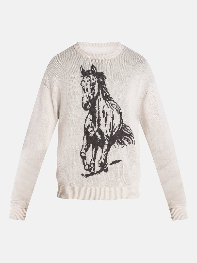 No Boundaries Western Graphic Oversized Fit Sweater, Men's Sizes XS-5XB | Walmart (US)