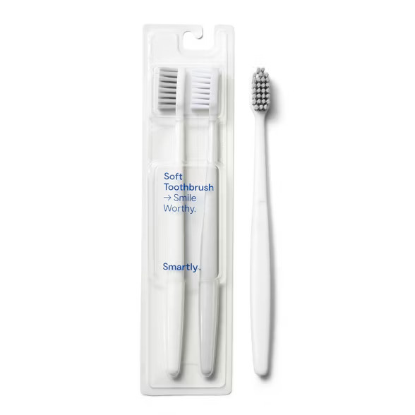 Soft Toothbrush - Trial Size - 2ct - Smartly™ | Target