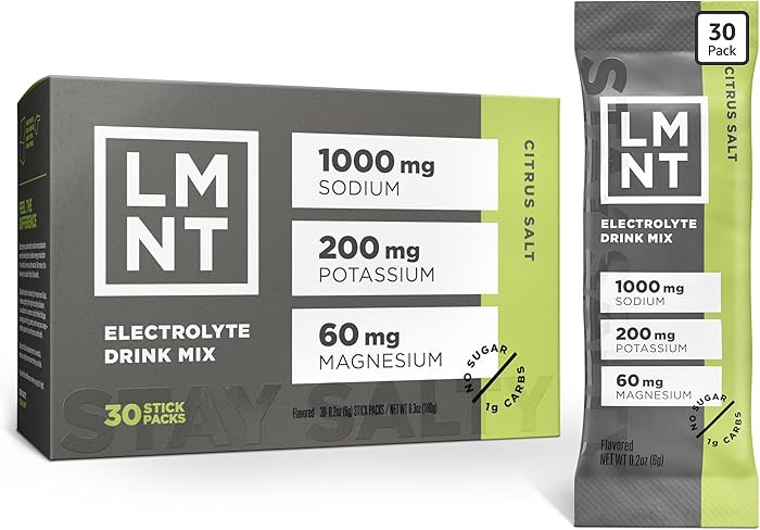 LMNT Zero Sugar Electrolytes - Citrus Salt | Drink Mix | 30-Count | Amazon (US)