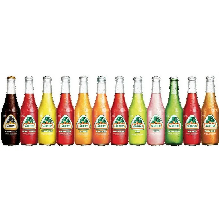 Jarritos Variety Pack Soda, 12.5 fl oz (370 ml) Glass Bottle, 12 Pack | Walmart (US)