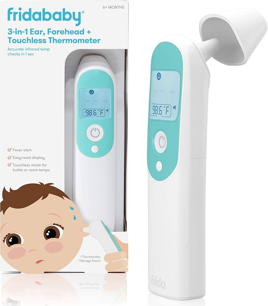 Frida Baby Thermometer, 3-in-1 Infrared Thermometer for Ear, Forehead & Touchless, Digital Baby T... | Amazon (US)