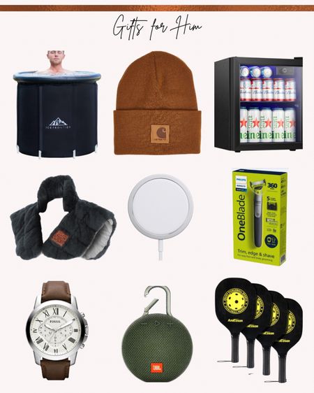 Holiday Gifts for Him. Christmas, portable ice bath, cold plunge, weighted heating pad, pickle ball set, carhartt beanie hat, fossil watch, mini fridge, portable speaker, apple charger, rechargeable razor clippers

#LTKHoliday 

#LTKmens #LTKMostLoved #LTKGiftGuide