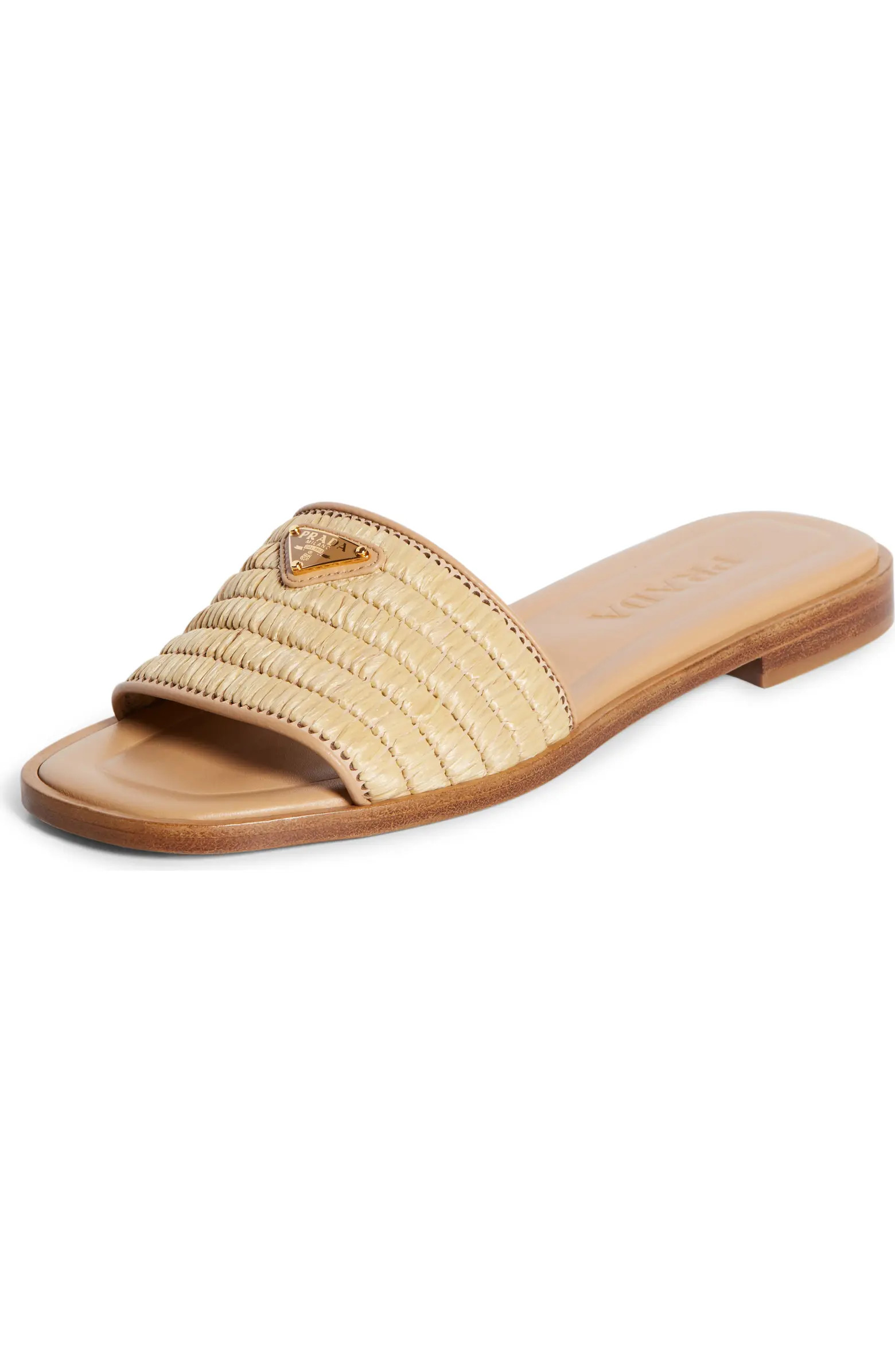 Prada Raffia Slide Sandal (Women) | Nordstrom | Nordstrom