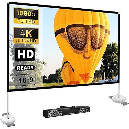 Abdtech 100 inch Projector Screen and Stand,Portable Projector Screen 4K HD Rear Front Projection... | Amazon (US)