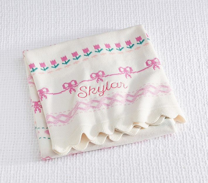 LoveShackFancy Fair Isle Baby Blanket | Pottery Barn Kids
