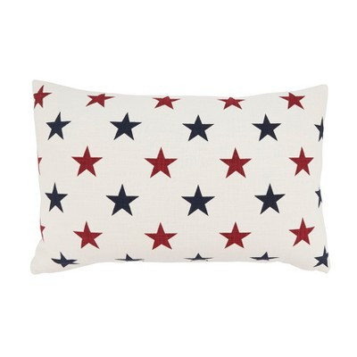 Saro Lifestyle Americana Stars Throw Pillow Cover, Red, 13"x20" | Target