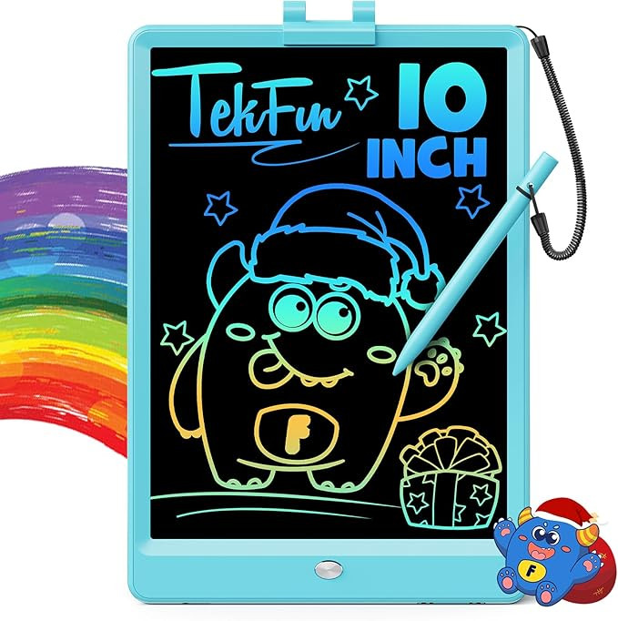 TEKFUN LCD Writing Tablet Doodle Board, 10inch Colorful Drawing Tablet Writing Pad, Kids Travel E... | Amazon (US)