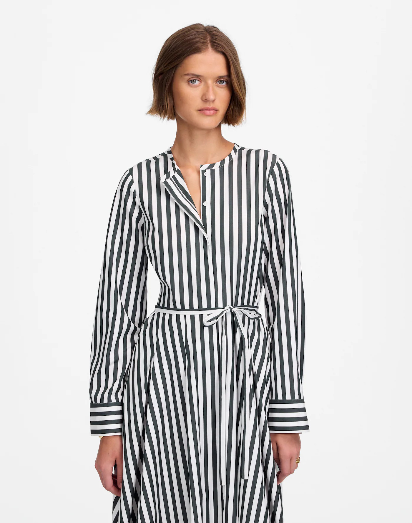 Tie-Waist Midi Shirtdress in Stripe | Madewell | Madewell