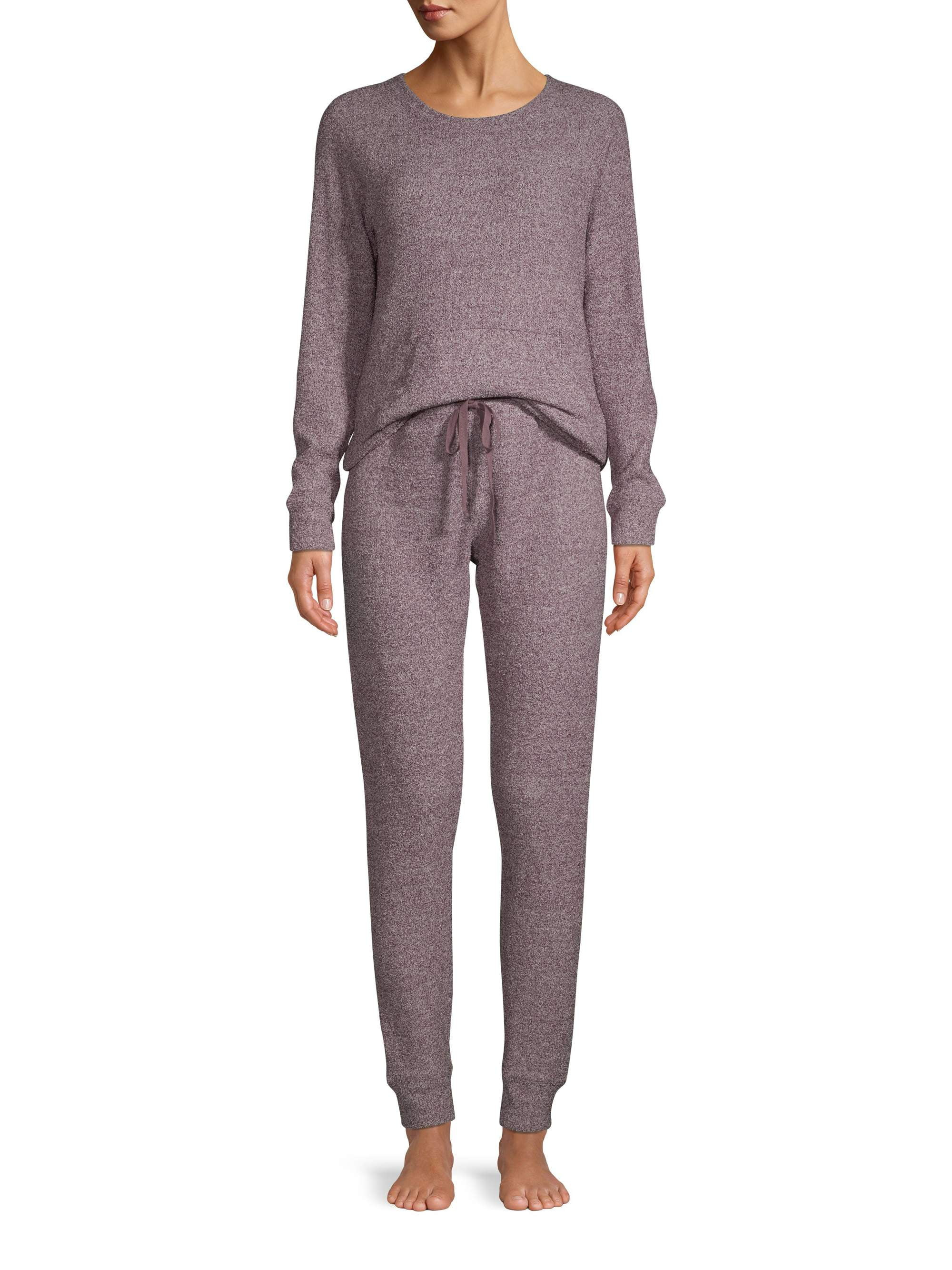 Secret Treasures Women's and Women's Plus 2-Piece Chenille Top & Jogger Sleep Set | Walmart (US)