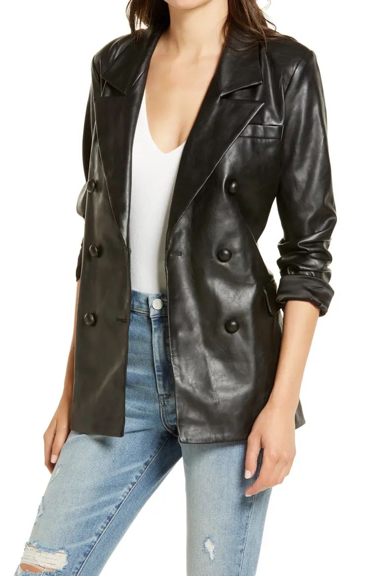 The Nightingale Faux Leather Blazer | Nordstrom