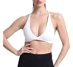 Aoxjox Women's Workout Sports Bras Fitness Backless Padded Sienna Low Impact Bra Yoga Crop Tank T... | Amazon (US)