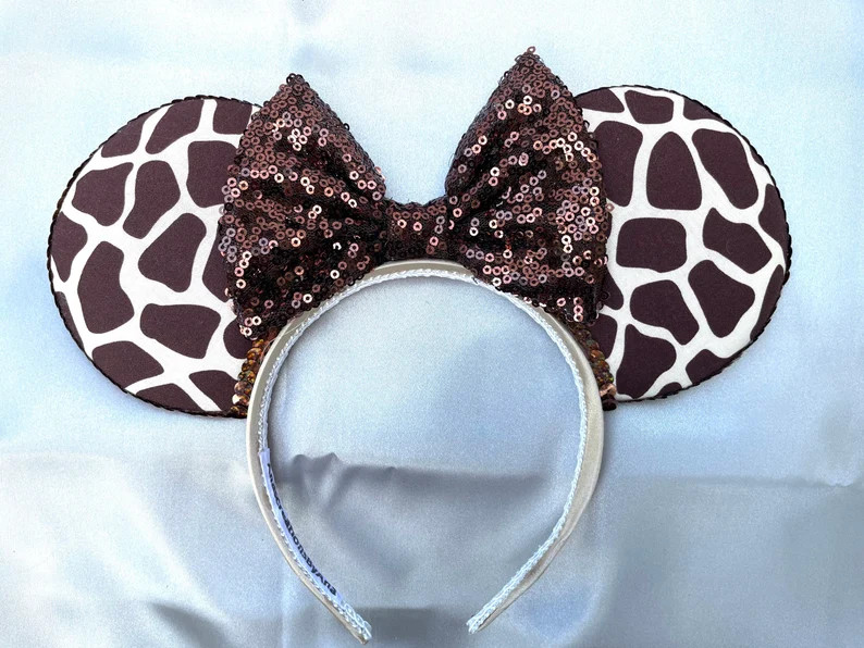 Giraffe Print Mouse Ears Animal Print Mouse Ears - Etsy | Etsy (US)