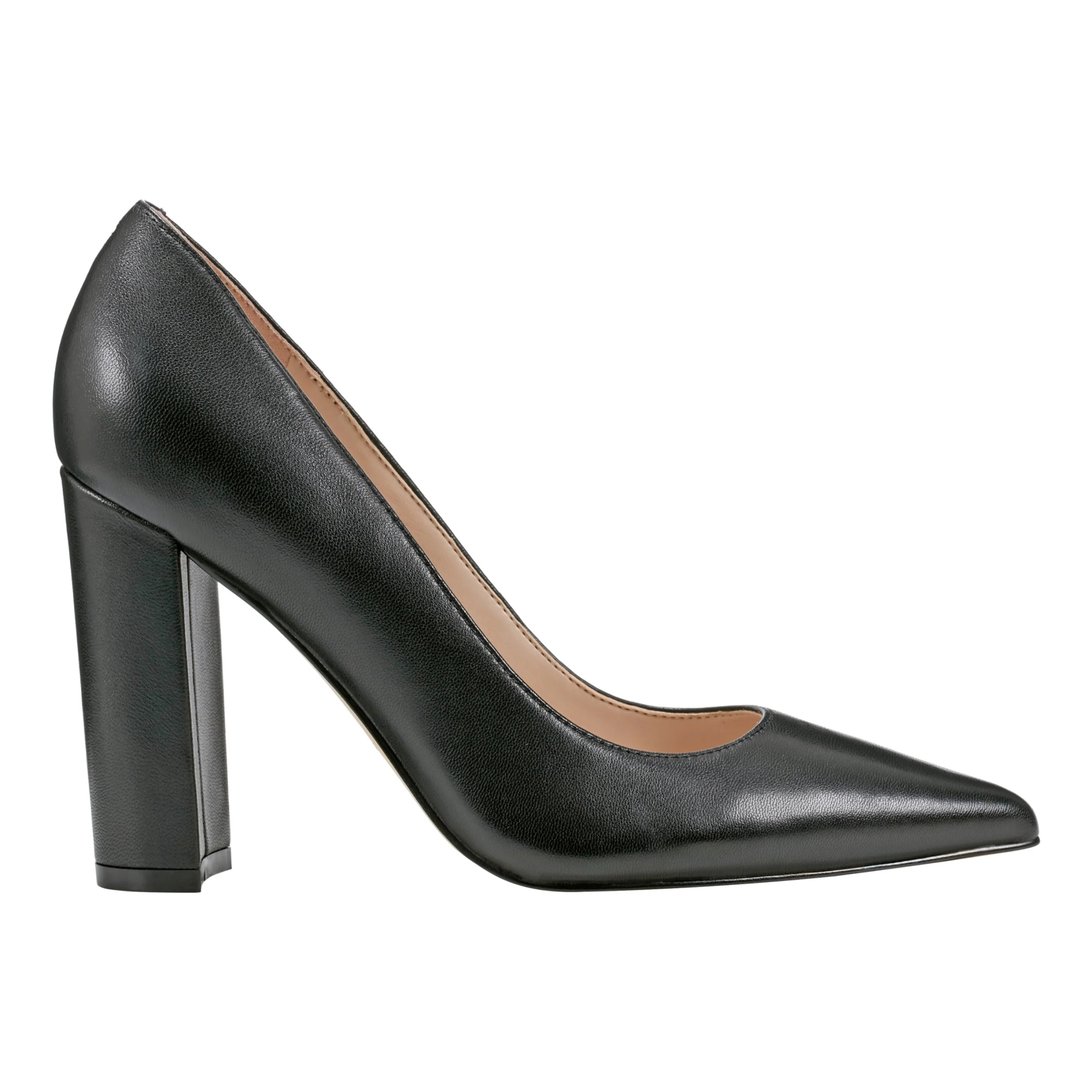 Abilene Leather Block Heel Pointy Toe Pump | Marc Fisher