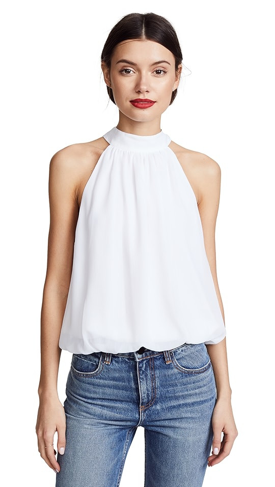 alice + olivia Maris Gathered Halter Top | SHOPBOP | Shopbop
