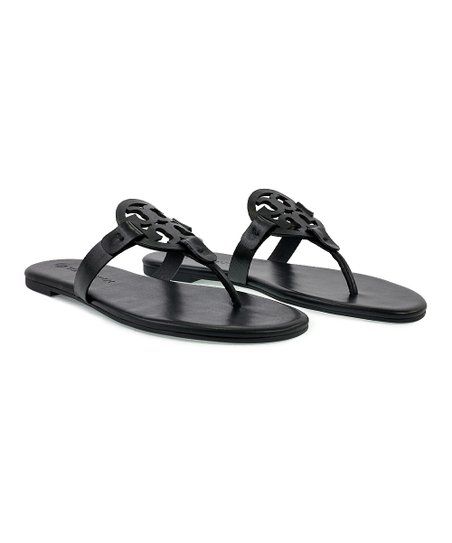 Perfect Black Miller Leather Sandal - Women | Zulily