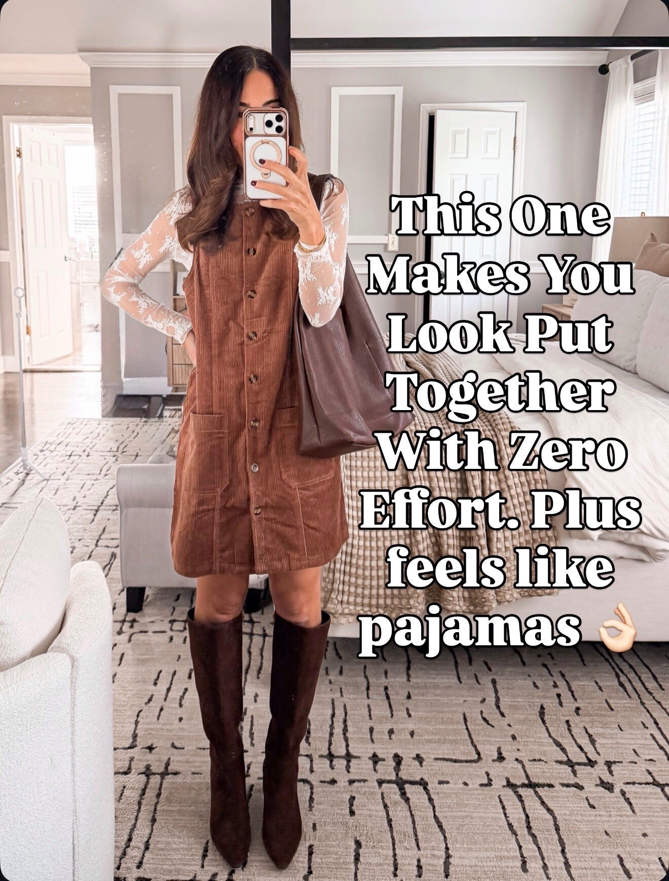 Obsessed with this corduroy jumper for the holidays. So soft, comfy, and easy. Wearing size small. Perfect with a lace top underneath!

Follow my LTK @mrscasual on the @shop.LTK app to view this post and get my exclusive app-only content!

#LTKHoliday #LTKFindsUnder50 #LTKootd