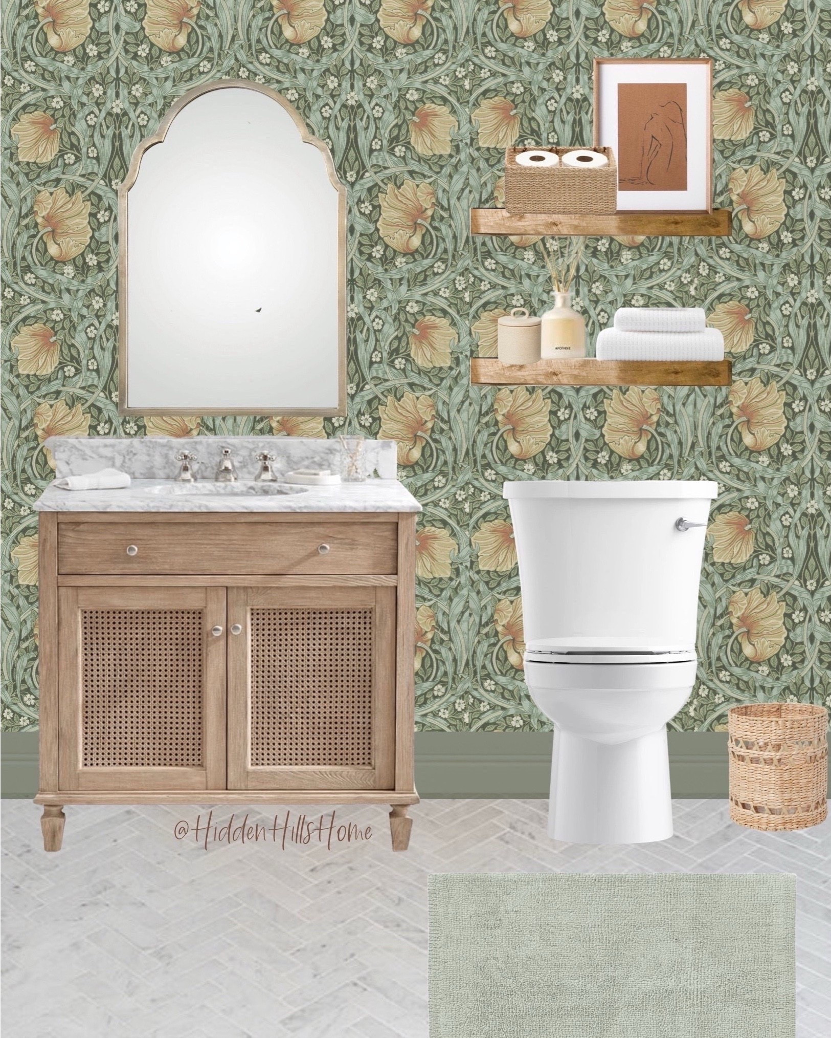 Bathroom, bathroom home decor, bathroom mood board, floral wallpaper bathroom #floralbathroom

#LTKHome #LTKSaleAlert #LTKSeasonal