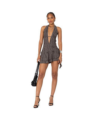 EdiktedWomen's Shredded backless halter mini dress Shipped and sold by Edikted4 (20) | Macy's