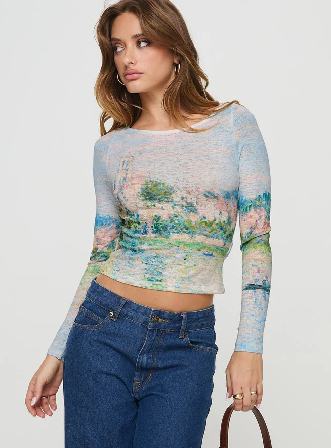 Castle On The Hill Long Sleeve Top Multi | Princess Polly US