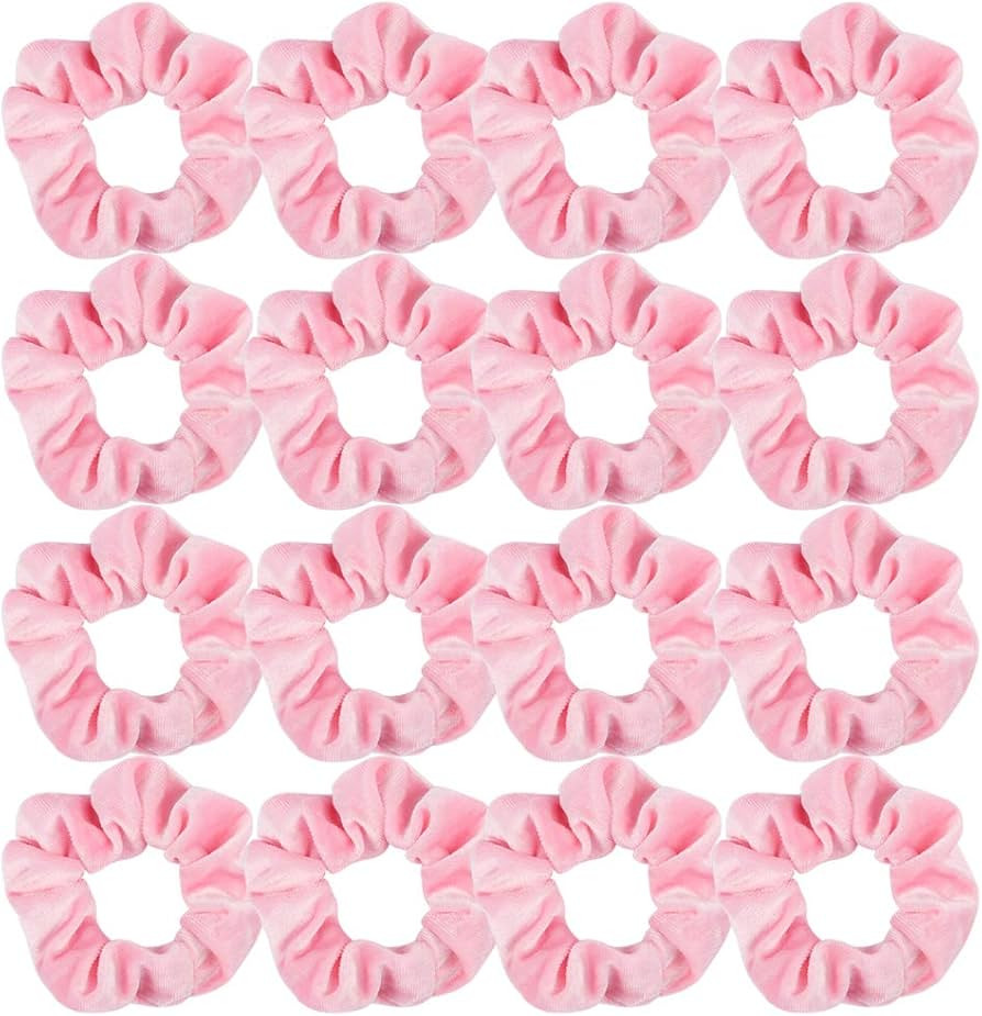 WHAVEL Pink Scrunchies, Pink Party Favors Hair Scrunchies Velvet Scrunchy Hair Ties Valentines Ga... | Amazon (US)