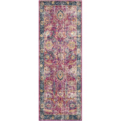 Hillsby Oriental Garnet/Navy Area Rug Mistana™ Rug Size: Runner 2'7" x 12' | Wayfair North America