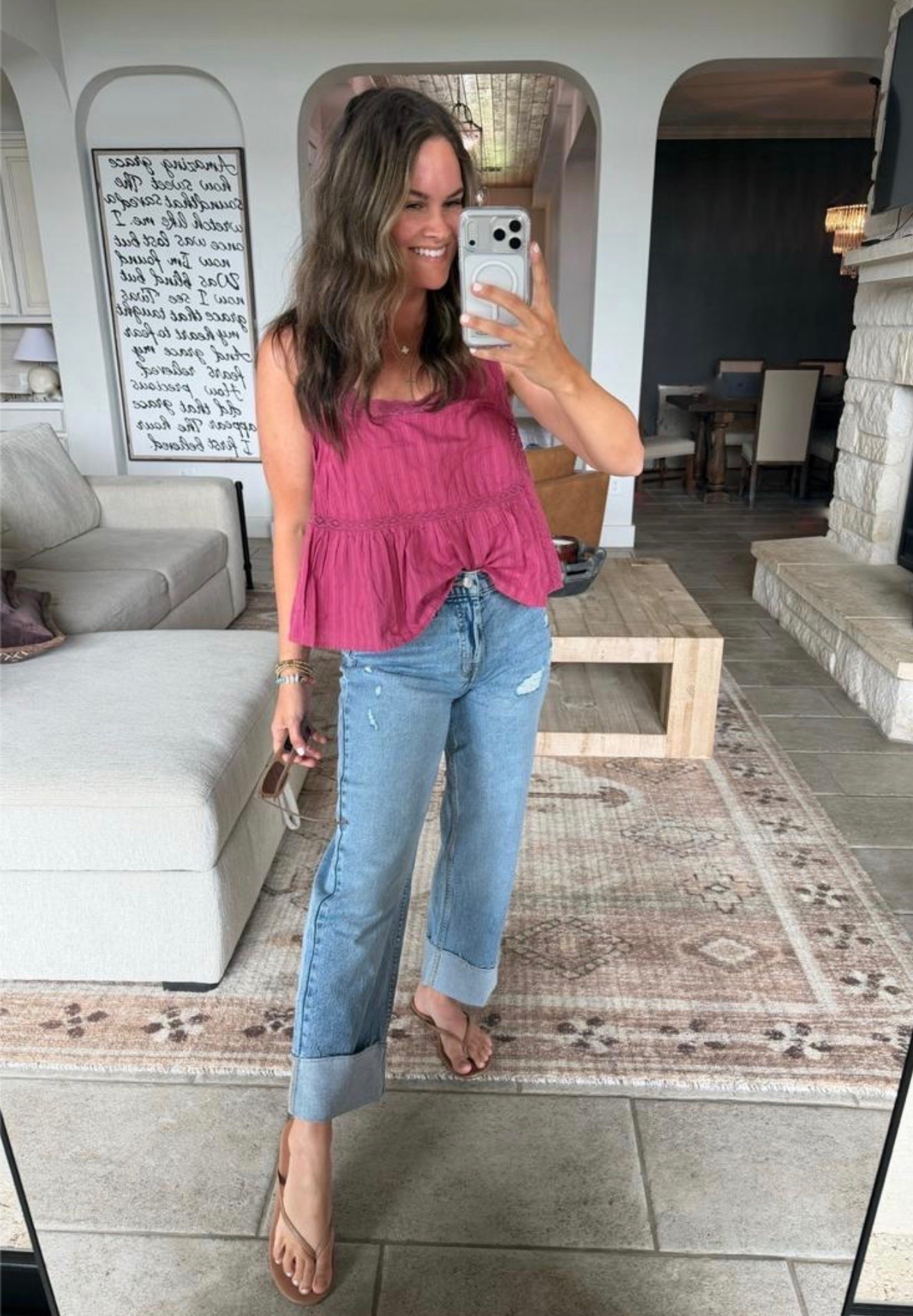 This top is on clearance for $12! One of my most-worn Walmart finds. The color is so good!

#LTKootd #LTKSaleAlert #LTKmomlife