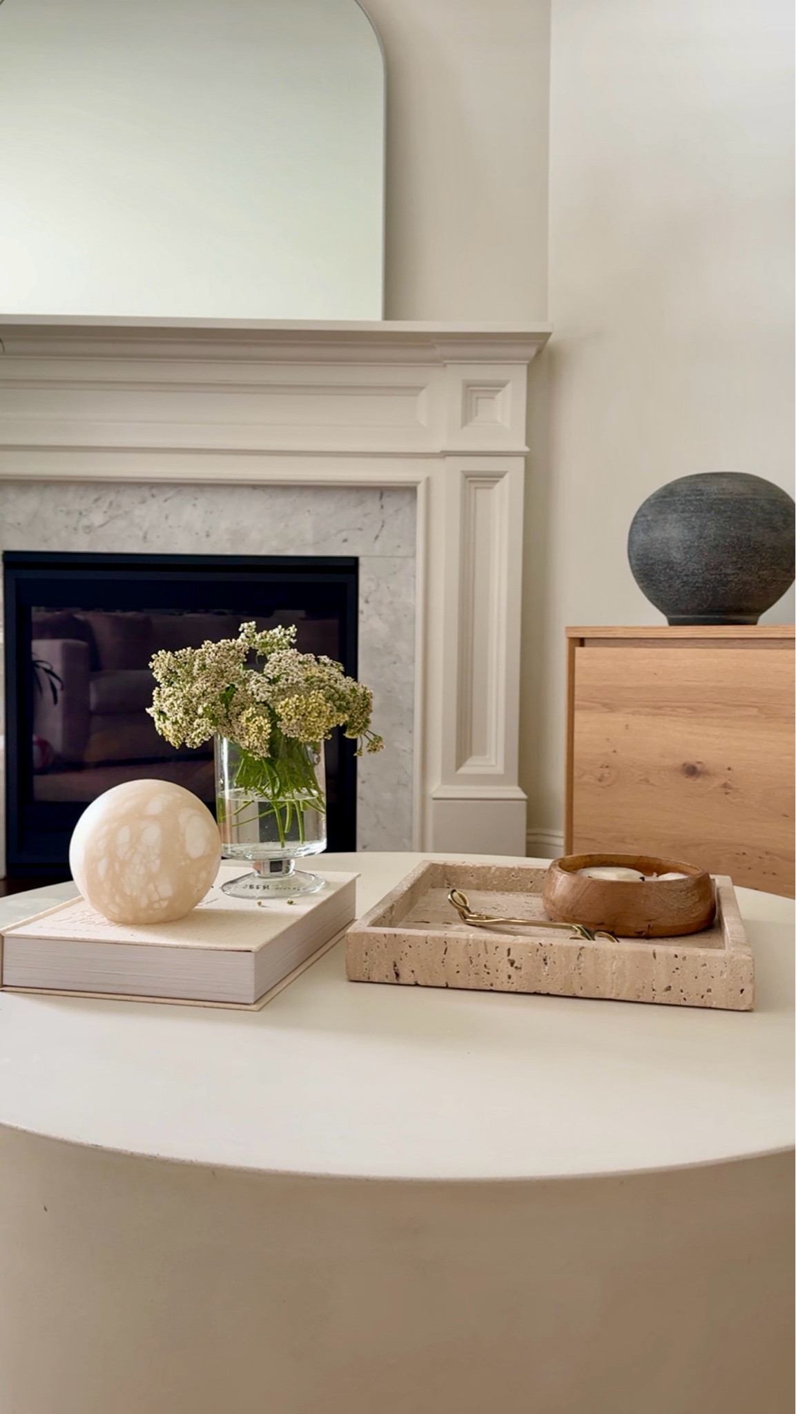 A simple coffee table refresh with one of my favorite Amazon vases. 🤍 I love using it for fresh flowers because the pedestal base gives it a timeless, elevated look without the designer price tag. #amazonhome #coffeetablestyling #glassvase #livingroomdecor #neutralhome #affordabledecor #designerlookforless #homedecor #ltkhome

#LTKHome #LTKSaleAlert #LTKSeasonal