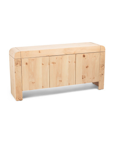 60x30 Burl Wood 3 Door Sideboard | TJ Maxx