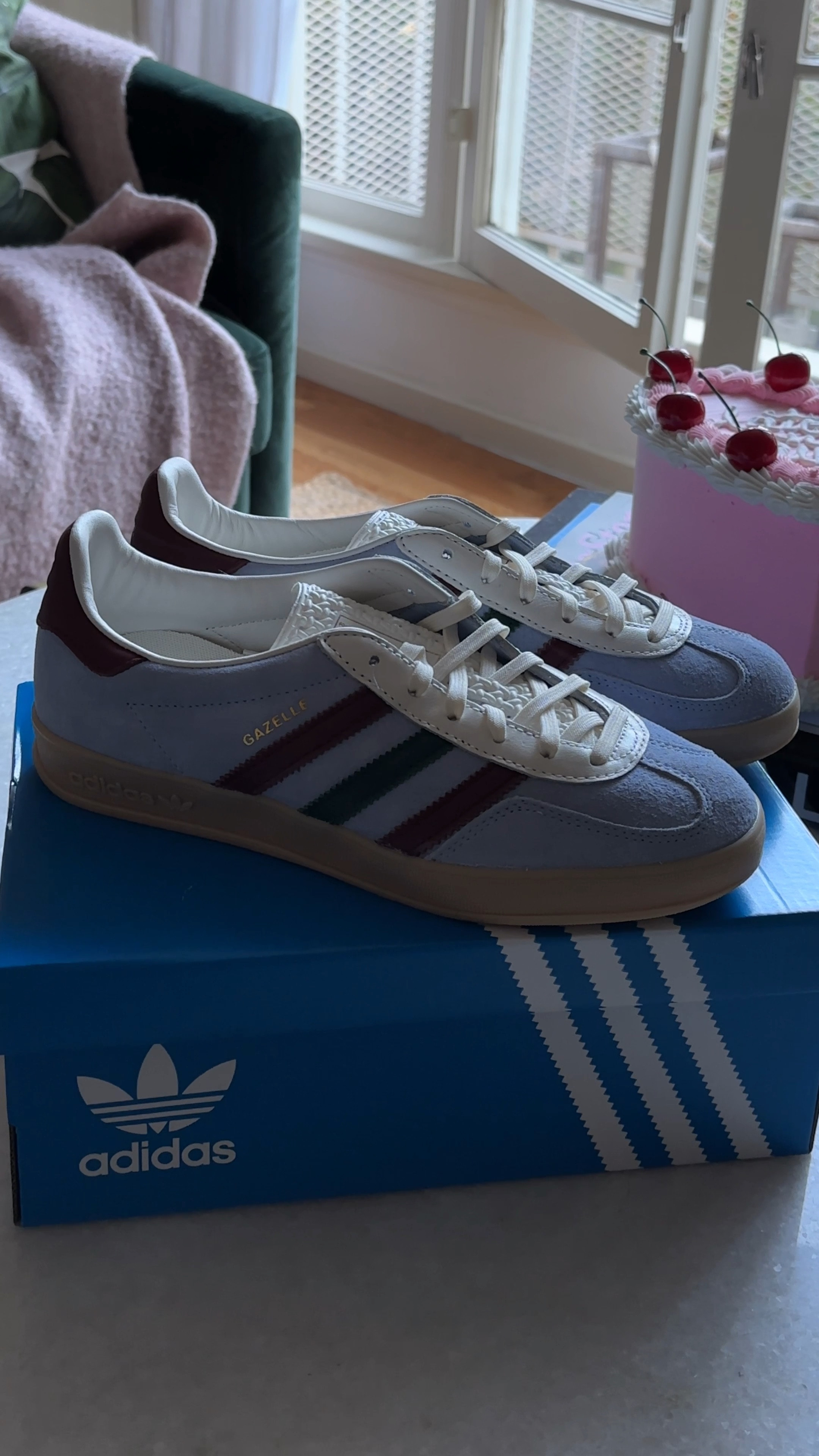 adidas gazelle sneakers, Blue Dawn / Collegiate Burgundy / Collegiate Green, comfy shoes, casual outfit, fall / winter

#LTKstyletip #LTKshoecrush