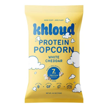 Khloud White Cheddar Protein Popcorn; Gluten Free; Non-GMO- 4 oz | Walmart (US)