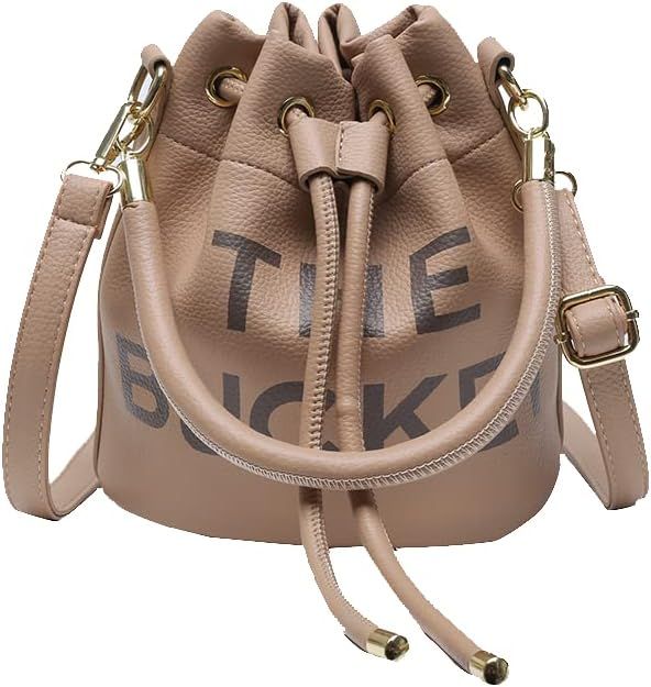 The Bucket Bag for Women, Small Leather Bucket Bag Purses, Crossbody/Handbag/Hobo Bag(7.9 * 7.9 *... | Amazon (US)