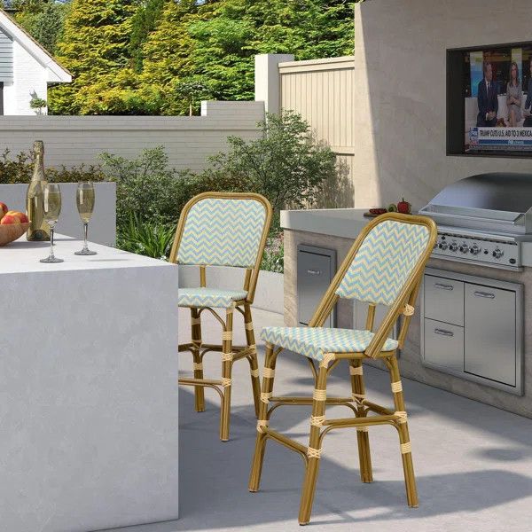 Frates Aluminum Outdoor 25.2'' Counter Stool | Wayfair North America