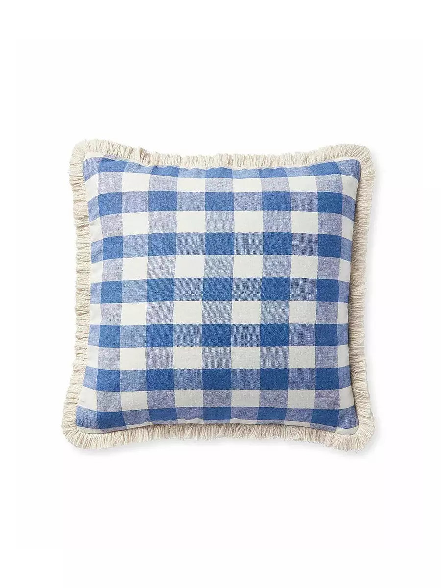 Classic Linen Gingham Pillow Cover | Serena and Lily