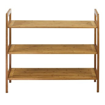 Oceanstar  12 Pair Brown Wood Shoe Rack | Lowe's